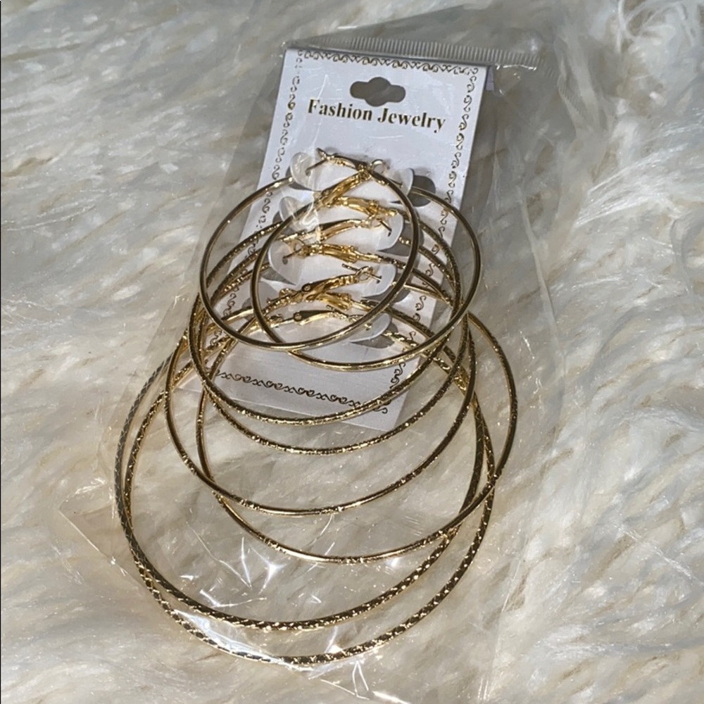 Gold hoop earrings